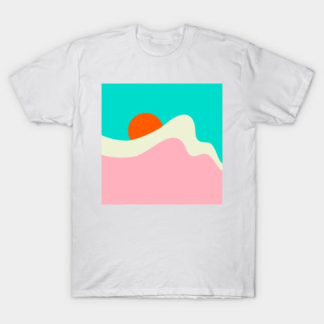 Retro Wave Mountains T-Shirt by Sunny Saturated